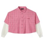 Gv Gallery Cropped Raspberry Pink Thermal Tlannel