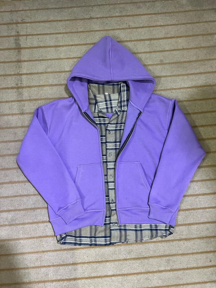 Raspberry Hills Hoodie Purple + Grey