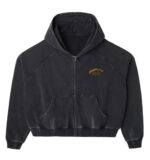 Raspberry Hills ‘Acid Wash’ Black Zip Up Hoodie