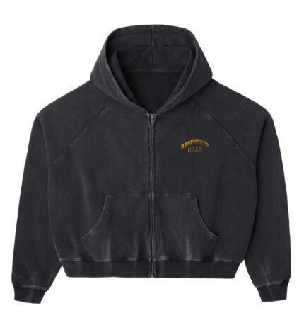 Raspberry Hills ‘Acid Wash’ Black Zip Up Hoodie