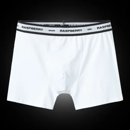 Raspberry Hills White Boxer Briefs