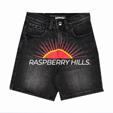 Raspberry Hills Black Jeans Short