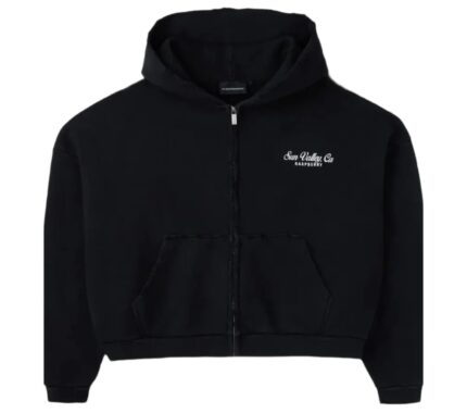 Raspberry Hills ‘Sun Valley’ Black Zip Up Hoodie