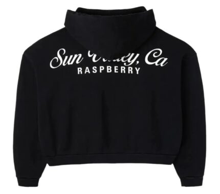 Raspberry Hills ‘Sun Valley’ Black Zip Up Hoodie